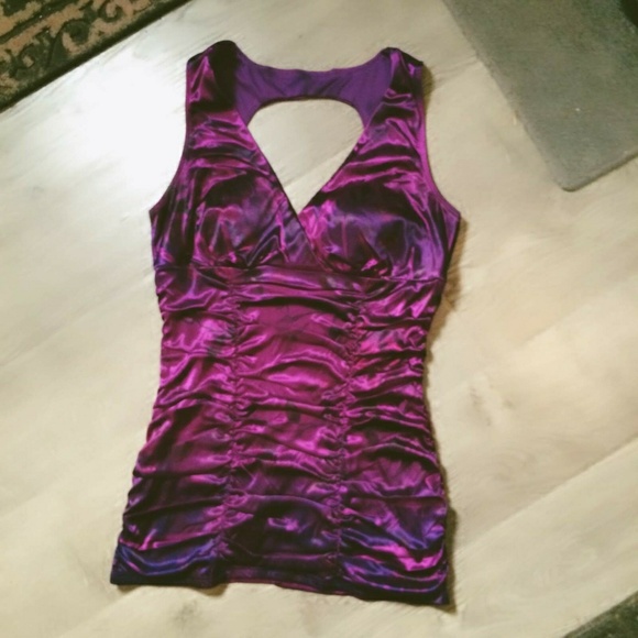 Silky purple tank top - Picture 4 of 8
